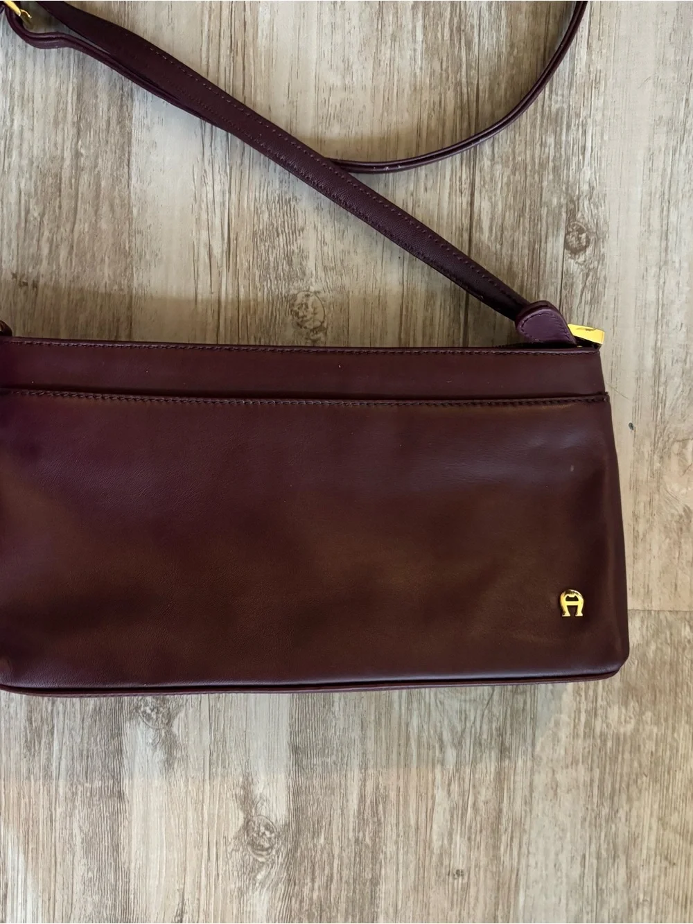 Vintage Etienne Aigner Leather Crossbody Bag Brown Excellent